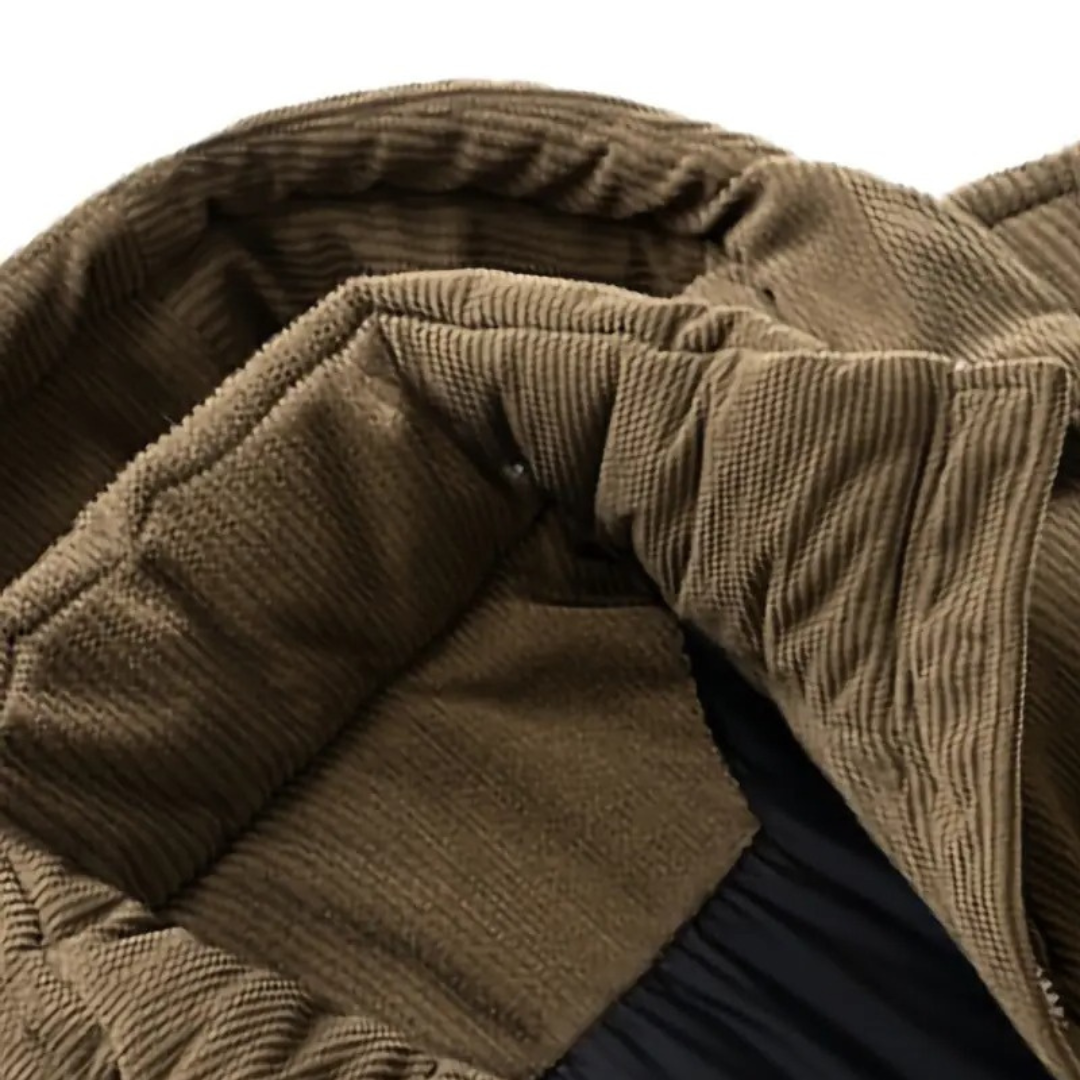 Men’s Quilted Puffer Jacket with Trimmed Hood – Contemporary Outerwear