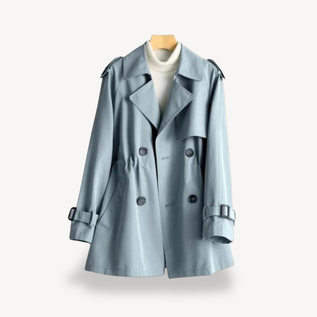 Women’s Double-Breasted Trench Coat – Timeless Button-Up Outerwear