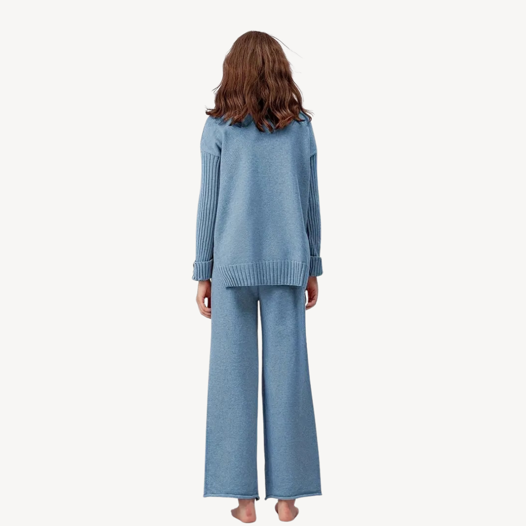 Women’s Sweater and Trousers Set – Two-Piece Lounge Outfit