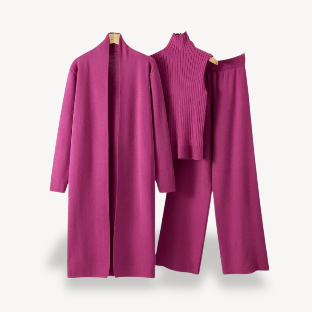 Women’s 3-Piece Lounge Set – Elegant Layered Outfit