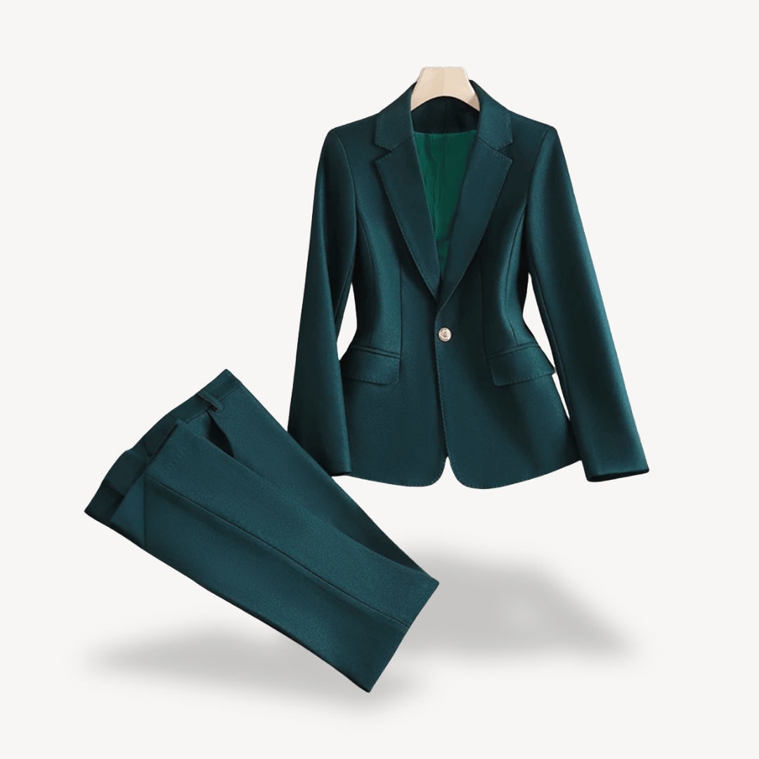 Women’s Tailored Blazer and Trousers Set – Elegant Two-Piece Formal Suit